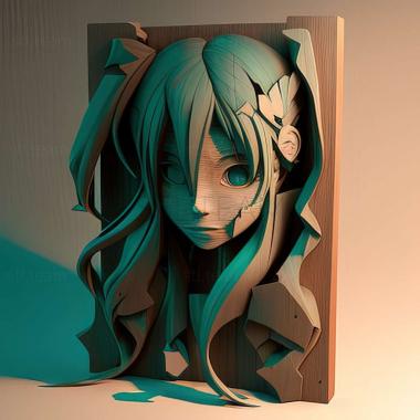 3D model Miku Hatsunefrom ANIME (STL)